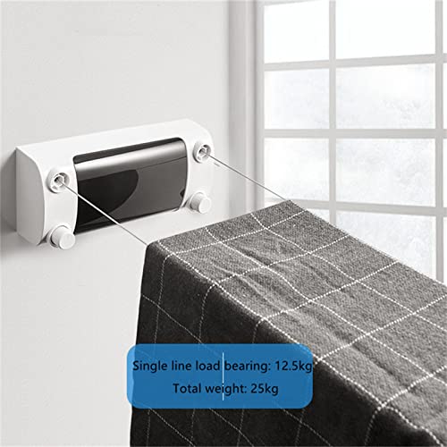 Corde à linge rétractable pour sécher le linge à l'intérieur sans percer - 7