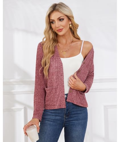 CZYINXIAN Women's 2024 Cropped Cardigan Long Sleeve Summer Lightweight Cardigan Casual Thin Cropped Cardigans with Pockets2