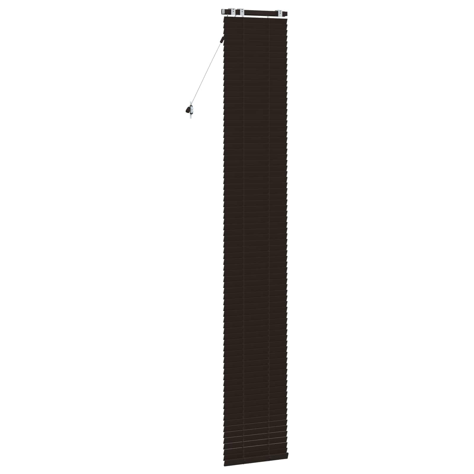Tenda Veneziana Legno Paulownia Marrone Scuro 45 x 250 cm | Schermo per la privacy regolabile in legno naturale, adatto per soggiorno, camera da letto, studio e ufficio.