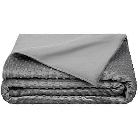 Weighted Blanket Cover - King Size 152 x 203 cm Grey - JUST COVER - Removable Duvet Covers for Heavy Blankets - Premium Super Soft Minky Dot for Comfortable Sleep Cover