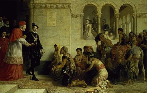 Tableau les Suppliants d'Edwin Long impression sur toile 60x90cm pour salon