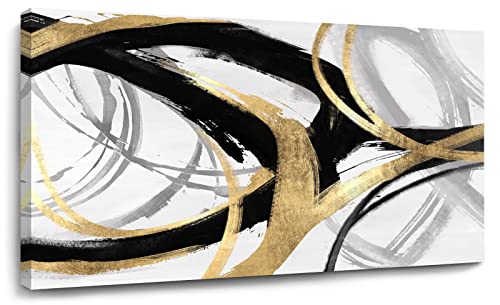 Abstract Canvas Prints Black And White Wall Art Pictures for Wall...