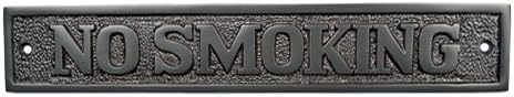 Adonai Hardware Rectangular No Smoking Brass Door Sign - Antique Copper