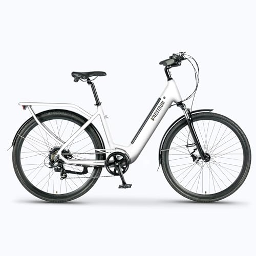 Varstrom Bicicleta Eléctrica para Adultos, 250W Motor Trasero Bicicleta de Trekking para Mujer/Hombre, 100km Autonomía, Batería Iones Litio 43,2V 561,6Wh, 7 Marchas Bicicleta Eléctrica de Cuadro Bajo