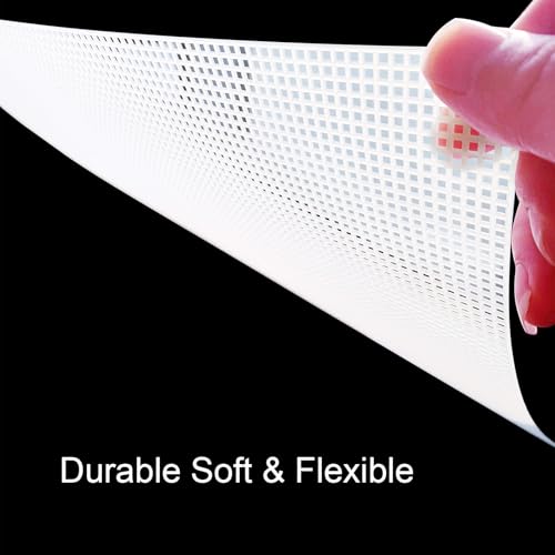 Image of 4 Pack Plastic Canvas Mesh Sheets 10.23x13'' - Durable Needlepoint Canvas for Embroidery, Acrylic Yarn Crafts, Knitting & Crochet Projects, Aquarium Dividers, Therian Masks, DIY Decorations