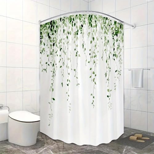 Rideau de douche anti éclaboussures eucalyptus pour sol sec et propre
