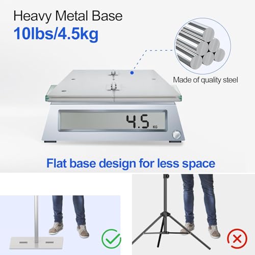 Image of EMART Backdrop Stand, 6.5x10 ft Adjustable Photo Background Pipe and Drape Photography Kit with Heavy Duty Metal Flat Base for Parties, Wedding, Video Studio, Birthday - Silver