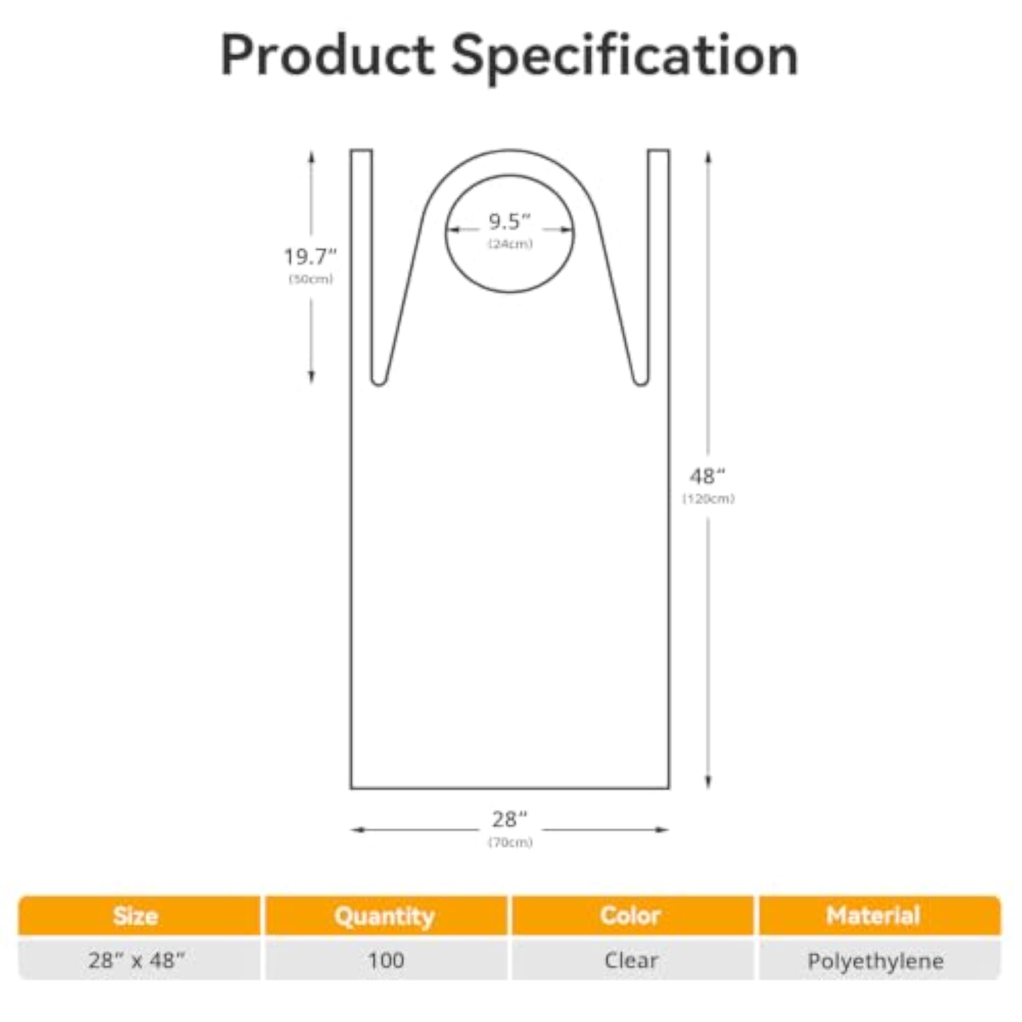 Disposable Waterproof Extra Large Plastic Apron