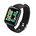 skrskr 1,3 Zoll Touchscreen Smart Armband Sportuhr Wasserdicht Fitness Tracker Herzfrequenz sauerstoffmonitor Schwarz
