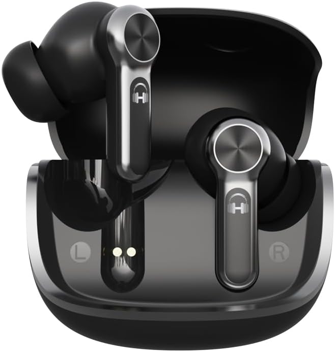 HARMONY TWENTY-TWO HTT-21, Wireless Earbuds, ENC 4 Mic Call Noise Cancelling, 13mm Deep Bass in Ear Buds with Voice Assistant, 5.4 Bluetooth Earphones, Fast Charging 10 min=100 min, 6H+35H Case, Ipx5