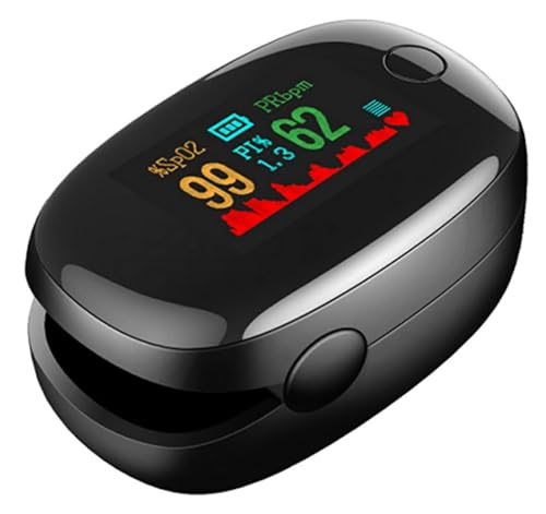 Oxímetro De Pulso Oxímetro De Pulso De Dedo para Niños Adultos Anciano, Monitor De Oxígeno De Sangre Monitor De Oxímetro De Punta para El Nivel De Pulso Y Nivel SPO2 con Pantalla OLED A