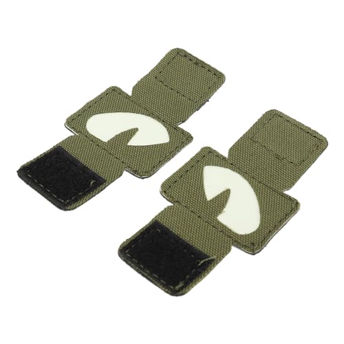 2 pçs gato olhos remendo reflexivo gancho loop design lona luminosa gato olhos remendo para chapéus