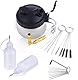 Poweka Airbrush Reinigungsset mit 5 Reinigungsbürsten, 5 Reinigungsnadeln, Reamer,Airbrush-Reinigungstopf Airbrush Reiniger, Tropfflaschen