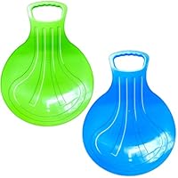 Snow Sledge Board,2 Pcs Snow Sled Board with Handle,Kids Heavy Duty Snow Sledge,Disc Child Skiboard,Snowboard Sleds for Children Winter Outdoor Toys Play on Ice Snow Grass and Sand (Blue Green)