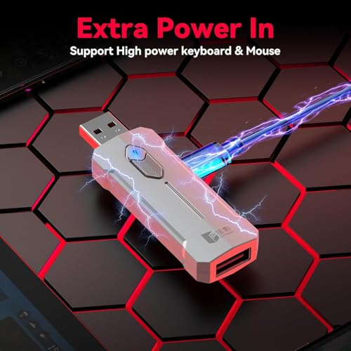 Image of X8 5 in 1 Mobile Game Combo Pack with RGB Mini Gaming Keyboard & Mouse & Mobile Holder,Gaming Adapter with Mobile Game Converter for Android Mobile Phone