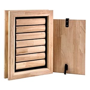 Tomsgates Bouncer | Houten Hondenluik voor Grote Honden | Naturel afgewerkt | 28 x 40 cm | Eenvoudige Installatie | voor Deuren tot 5.5 cm | Duurzaam