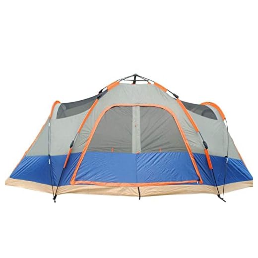 FMHCTN Tienda de campaña de Dos Habitaciones Impermeable de Capa Doble para 5-8 Personas, Fiesta Familiar al Aire Libre, Senderismo, Tienda de campaña