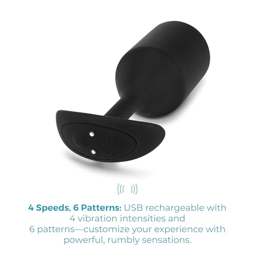 Image of b-Vibe Vibrating Snug Plug 1 - Butt, Sex Toys (Black / 6.5 inch - XX-Large)