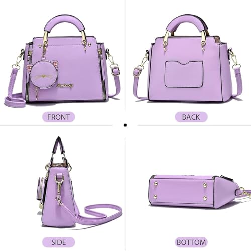 Image of SANTORINI Women Handbag Leather Fancy Bag | Satchel Bag with zipper closure and coin pouch | Small size Purse for girls with Strap | Party Clutch for ladies