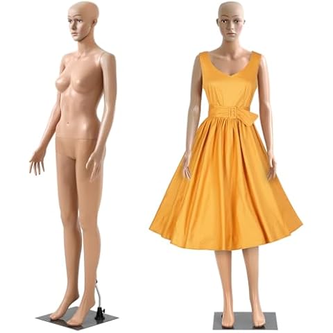 Female Mannequin Full Body Dress Form Sewing Dress Model Detachable Stand Adjustable Dress Mannequin Clothing Form 69 inch Mannequin Realistic Mannequin Display Head Arm Rotation Metal Base Cover