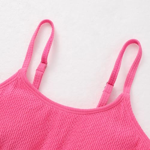 Image of Weixinbuy Girls Swimsuit Color Block Bathing Suit Adjustable Strap Two Pieces Bikini Swimsuits Beach Swimwear for Girls 9-16Y