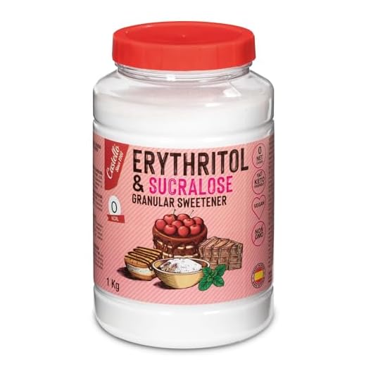 Edulcorante Eritritol + Sucralosa 1:4 | 1g = 4g de azúcar | 0 Carbohidratos netos - 0 Calorías - 0 Índice Glucémico - Keto - No OGM - Castello since 1907 - 1 kg