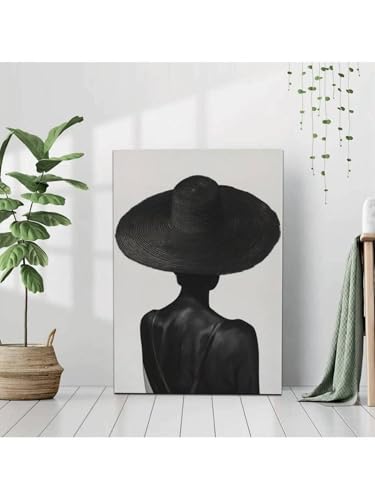 Affiche femme africaine sur toile 60x90cm sans cadre art noir décor salon