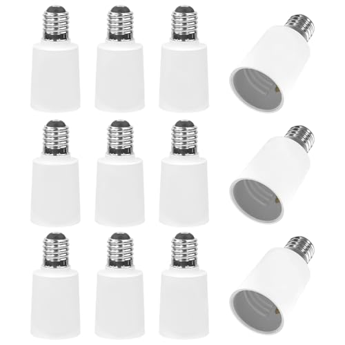 Aiwode|E17→E26口金変換アダプター|口金が小さいE17から,大きいE26に変更して使うアダプターです|E17→E26変換ソケット|PA難燃材料| 12個セット