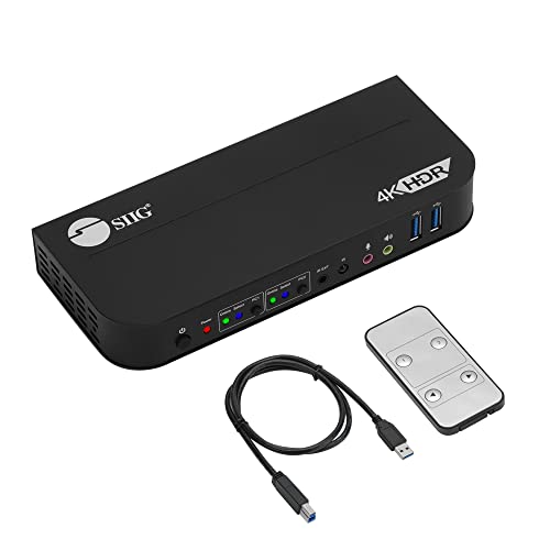 KVM HDMI 2 ports 4K éliminez les câbles en partageant souris et clavier sur deux PC