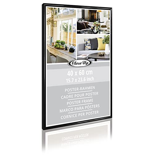 Close Up Marco para pósteres, 40 x 60 cm, perfil de plástico de 12 mm de ancho, Blanco