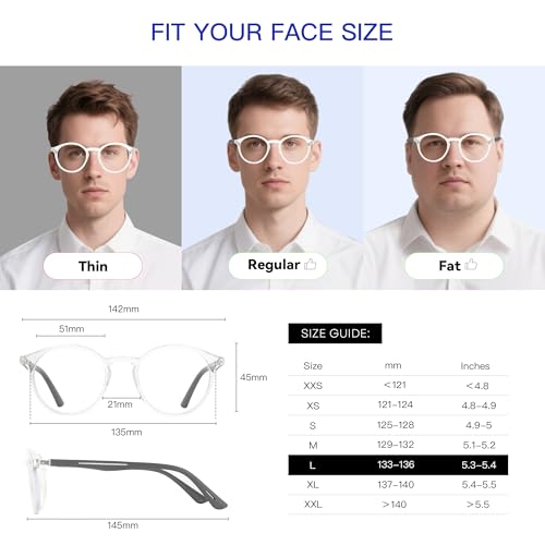 Image of BLUEMOKY Reading Glasses for Men and Women: Blue Light Round Classic Eyeglasses - Computer Readers Glasses