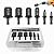 GQFOWE 6Pcs HVAC Repairing Set, Boring Drill Bits, Air Conditioner Copper Tube Expander Swaging Tool Manual Copper Pipe Swage, Soft Copper tubing 1/4'', 3/8'',1/2'',5/8'',3/4'',7/8'' Bits Set
