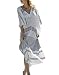 Bsubseach Women Black White Striped Turkish Beach Kaftan Beachwear Swimwear Bikini Cover up Maxi Dress