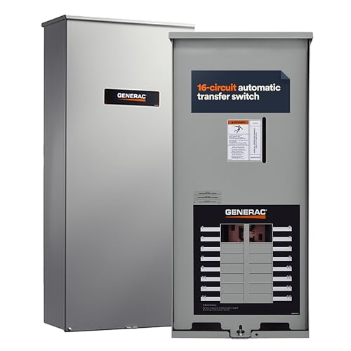 Generac RXG16EZA3 16-Circuit 100 Amp ATS - NEMA 3 CUL: Reliable Transfer Switch with Integrated Load Center for Essential Circuit Backup Generac RXG16EZA3 16-Circuit 100 Amp ATS - NEMA 3 CUL: Reliable Transfer Switch with Integrated Load Center for Essential Circuit Backup