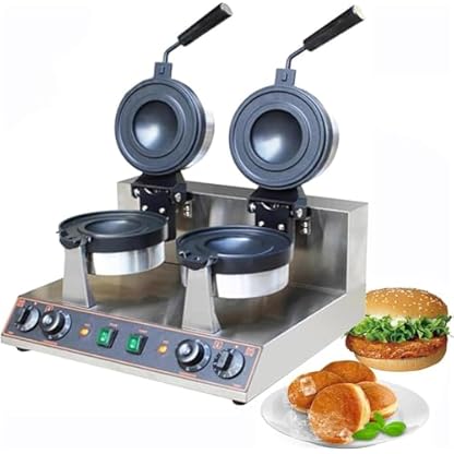 XSDAJSD B, Elektrischer Eisburger-Hamburger-Maker, kommerzielle rotierende doppelseitige Heizung, 180 ° Drehung, einstellbare Temperatur 50-300 ℃