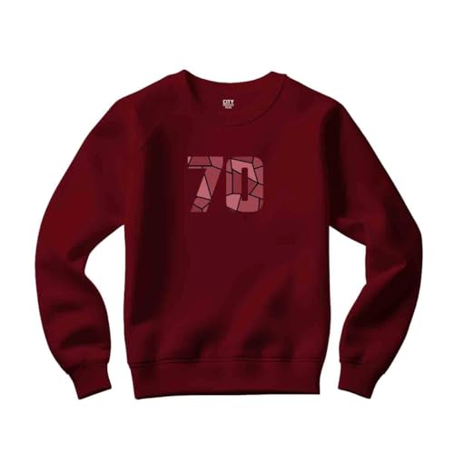 Sweatshirt 70 Number pull qui ne décolore pas coupe unisexe ajustée anti-pilling