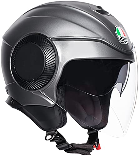 agv Orbyt Matt Grey Jet Open Face Motorcycle Helmet Size XL