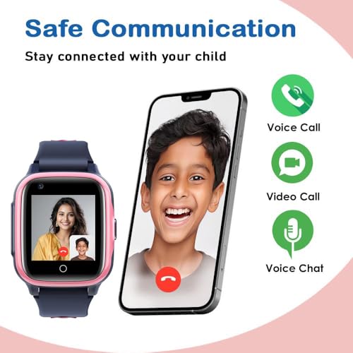 Image of SeTracker 'GPS-G2' Video & Voice Calling 4G Smartwatch for Kids | 4G /5G SIM Supported | Precise Location Tracking, Camera, SOS | App Control | Voice Chat | Long Battery Life - Pink
