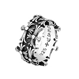 FLEAGE Cross titanium steel ring, Premium Titanium Steel, Personalized Vintage, Trendy Hip Hop Ring