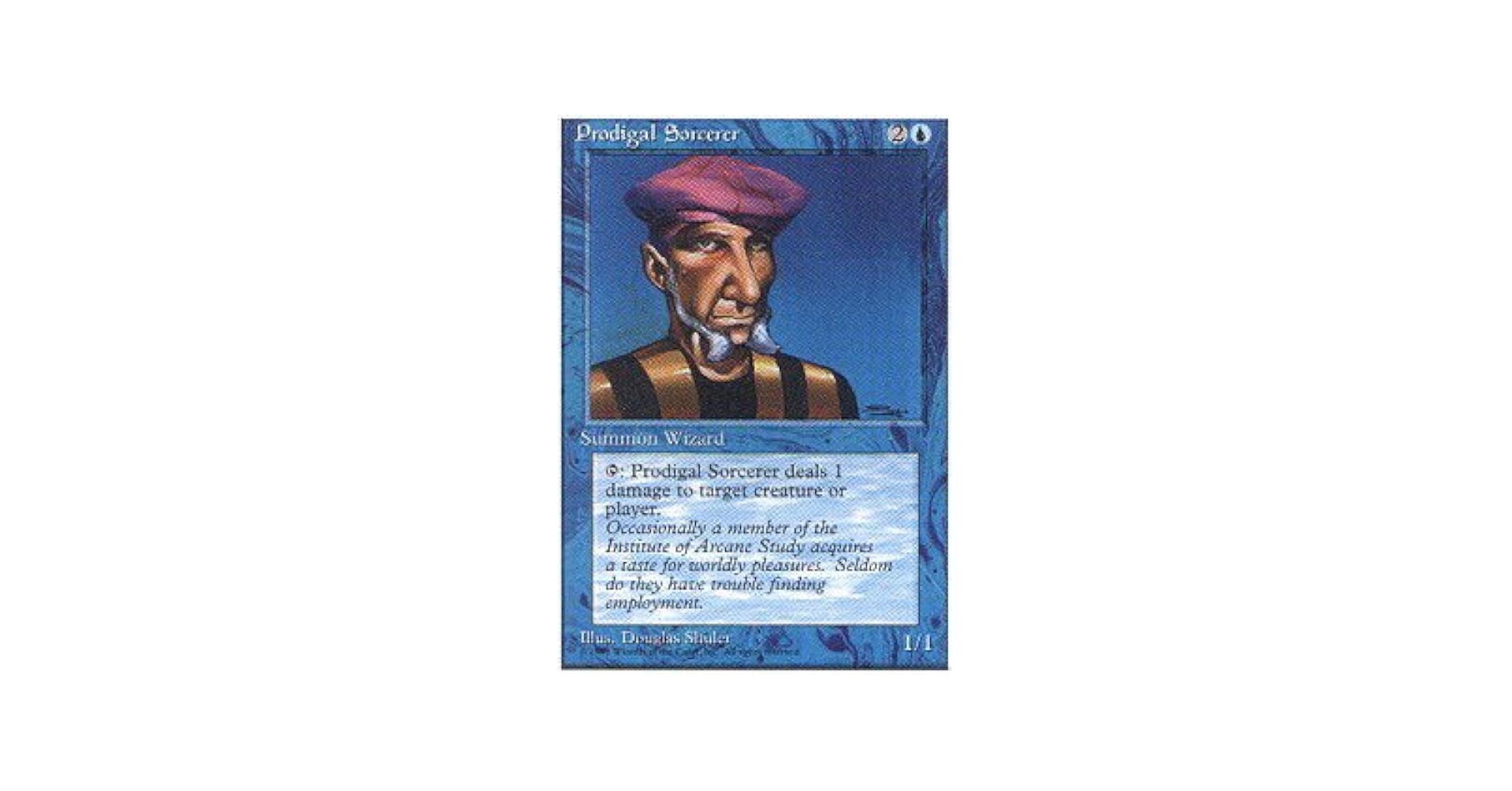 マジック：ザ・ギャザリング - 放蕩魔術師/Prodigal Sorcerer 英語　 1枚 Prodigal Sorcerer Revised signed by Douglas Shuler Magic the