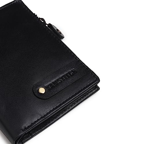 Image of TANSTITCH Slim Leather Wallet || Compact, Minimalist & Thin Wallet || RFID Protected || Front Pocket Carry Design