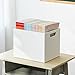 Large Capacity Book Storage Box File Box with Pulley Movable Book Storage Box Storage Basket School Office Supplies