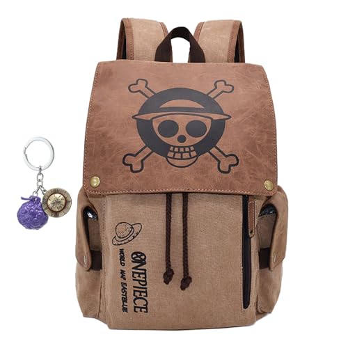 Generic Anime One OP Piece Cosplay Backpack Luffy Straw Hat Pirate backpack - Official License, 42X27X12.3CM