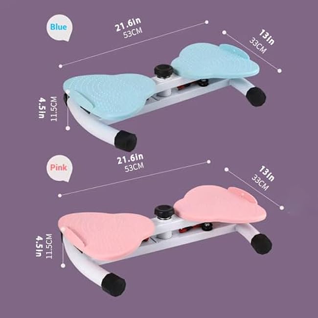 330 lbs Noiseless Anti-Slip Waist Twister Board - Ab Machine with Resistance Bands for Core Exercise & Slimming Waist, Home Gym Equipment Women & Men