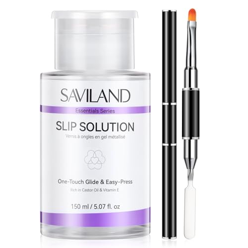 Slip Solution Saviland evita poligel pegajoso moldeando tus uñas