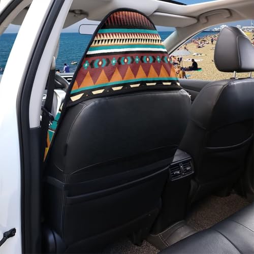 Image of Aztec Highland Cow Car Seat Towel Cover Front Car Seat Covers Universal Front Seat Cover Waterproof Soft Auto Seat Covers Anti-Slip Universal Fit for Auto Truck Van SUV