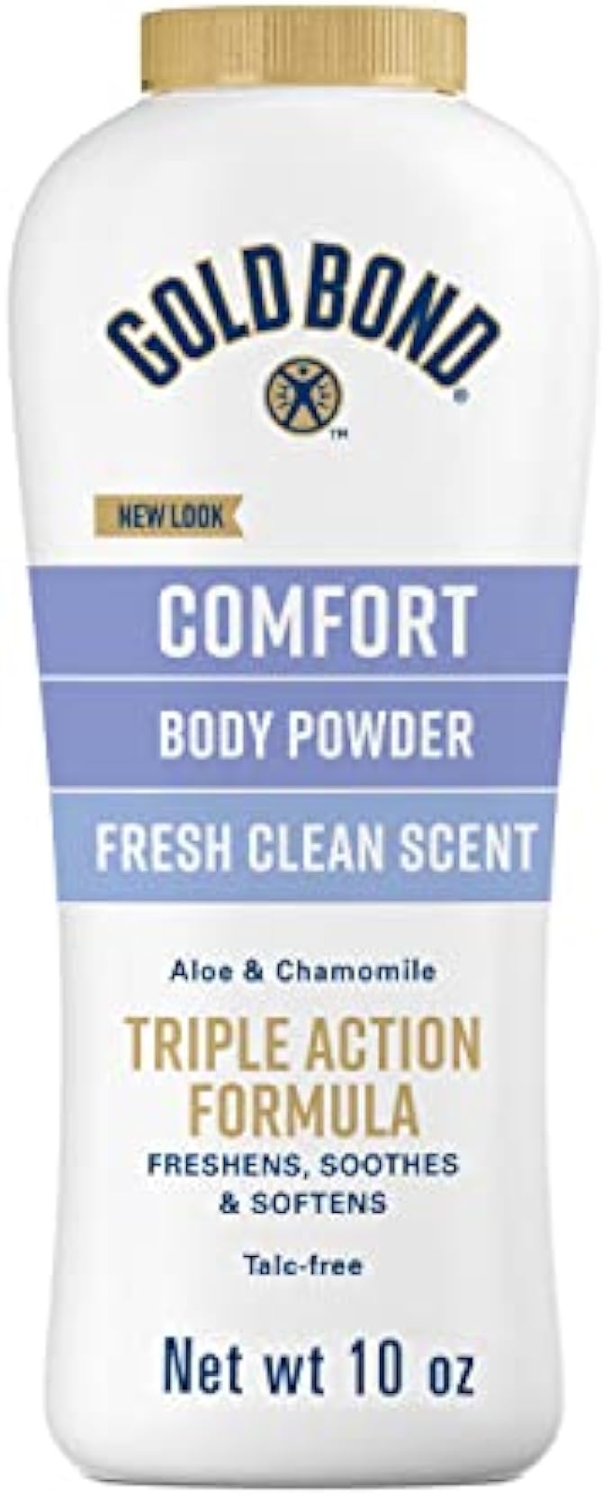 Gold Bond Comfort Body Powder, 10 oz., Talc-Free, Fresh Clean Scent With Aloe & Chamomile