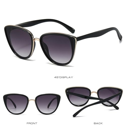 Retro Glasses Women Fashion Metal Shades Outdoor Travel Driving Uv4003