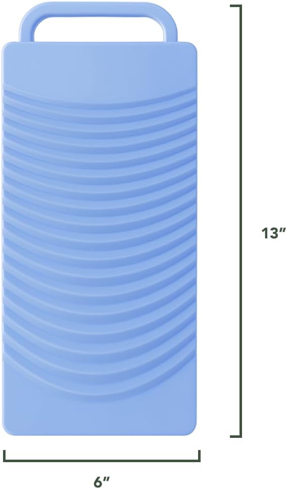 JapanBargain, Japanese Plastic Washboard Portable Laundry Board for Kids Training, Travel and Camping, 13"x6", Made in Japan, 1-Pack - Image 2