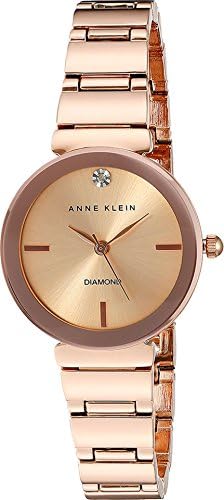 Anne Klein Women Analogue Rose Gold Band AK/2434RGRG Diamond-Accented -Tone Bracelet Watch